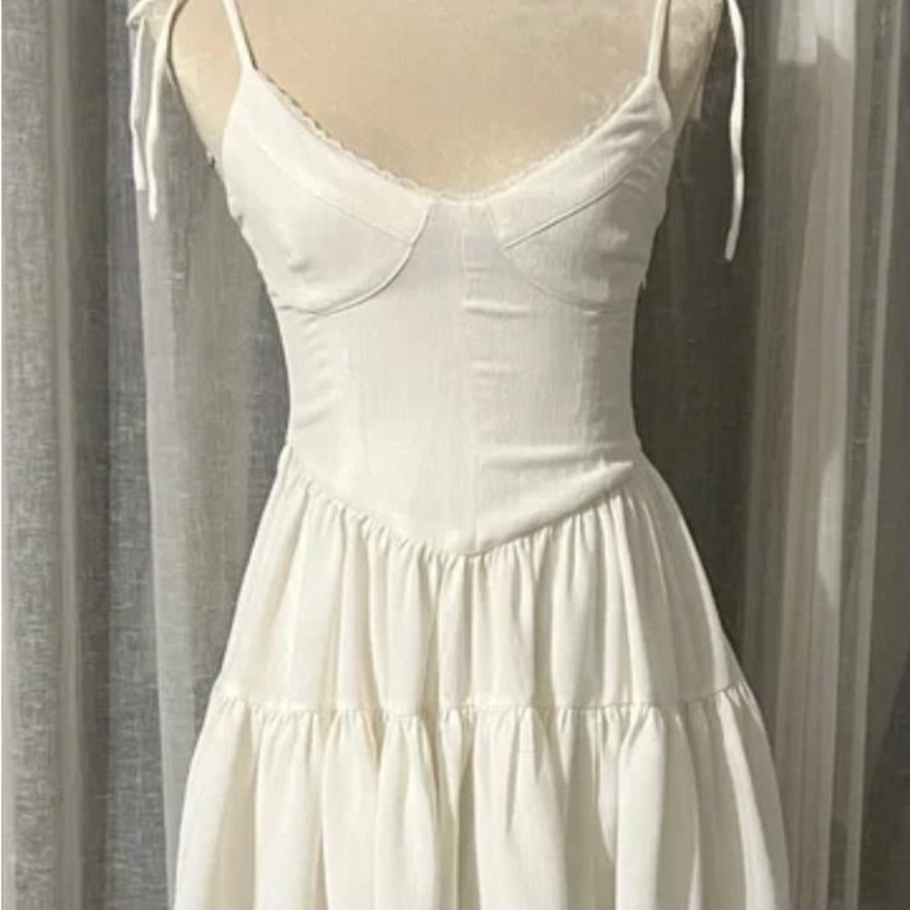 Tiger Mist White Sundress